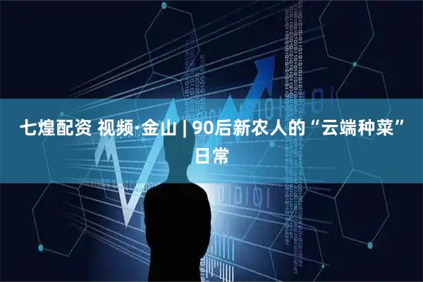七煌配资 视频·金山 | 90后新农人的“云端种菜”日常